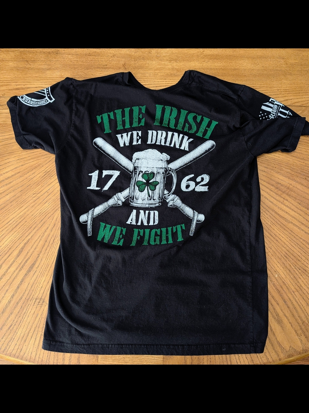The Irish We Drink And We Fight Graphic Tee - Black